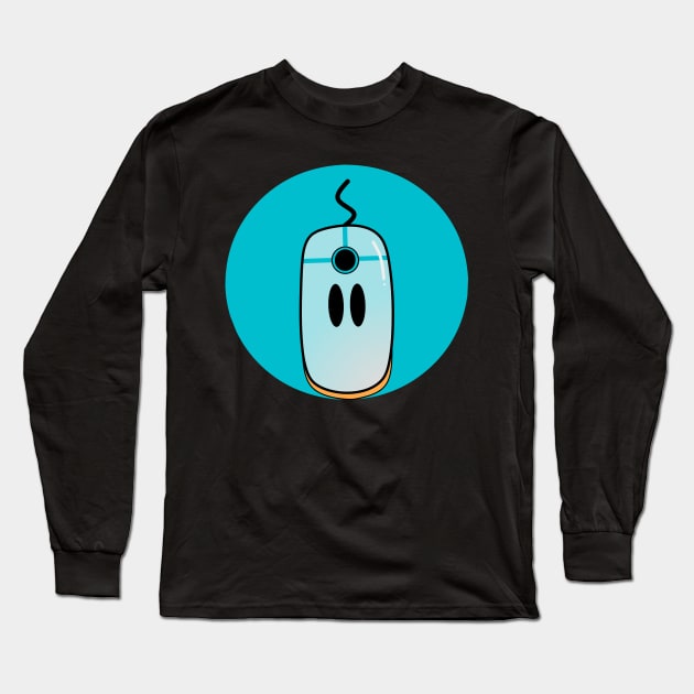 Mouse computer cartoon character Long Sleeve T-Shirt by Swaraaa